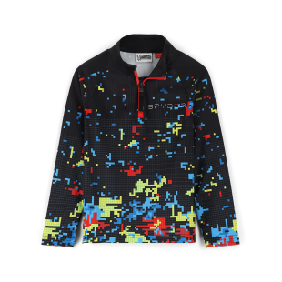 Spyder DIGITAL Junior – Maglia tecnica con zip per bambino con stampa Minecraft