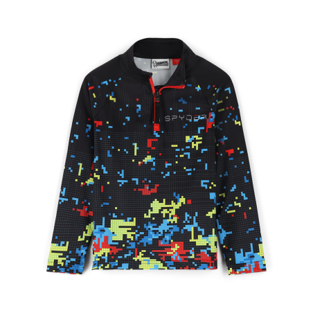 Spyder DIGITAL Junior – Technical zip-up top for children with Minecraft print