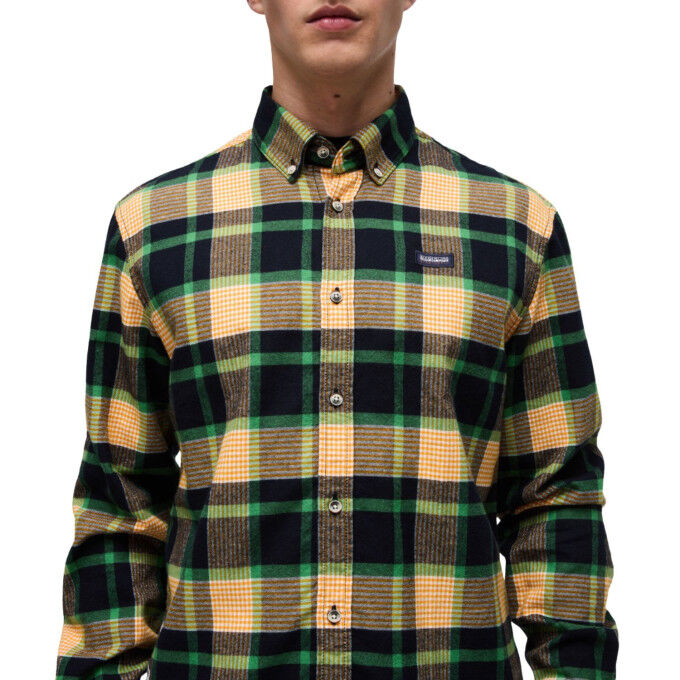 Napapijri G‑Trekking  Homme : chemise à carreaux manches longues 100% coton