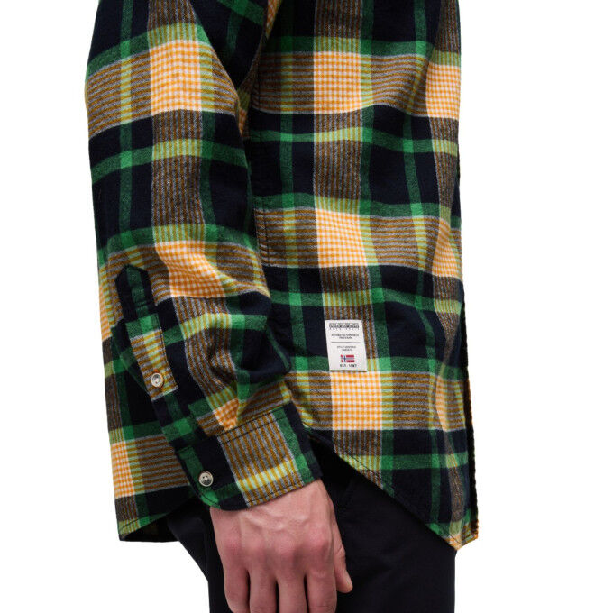 Napapijri G‑Trekking  Homme : chemise à carreaux manches longues 100% coton