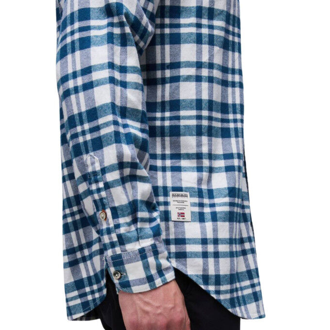 Camisa Para Hombre Napapijri G-Trekking 2 - Manga Larga, 100 % Algodón