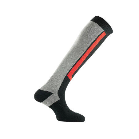 Thyo Mountain High - mid-calf ski socks, pack of 2, Black/Red