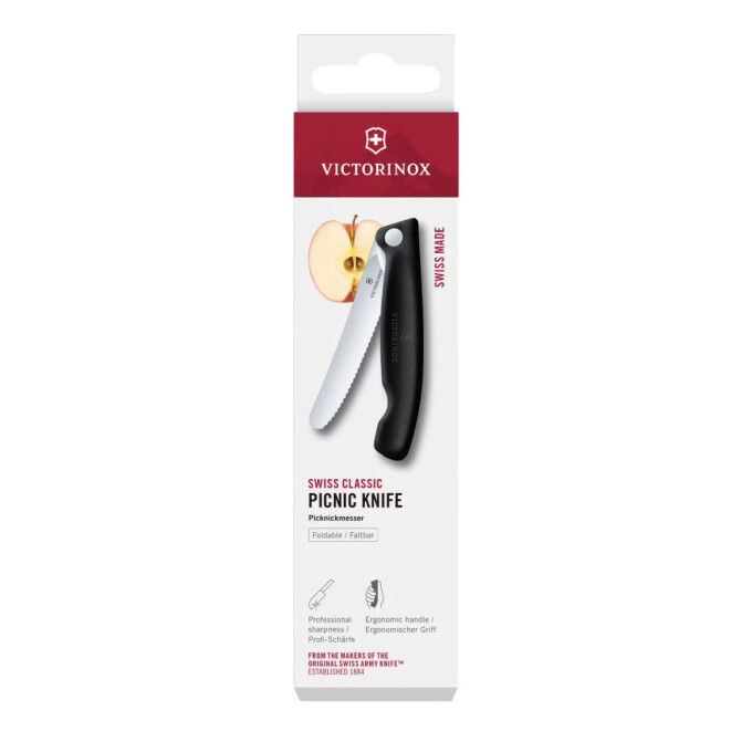 VICTORINOX Swiss Classic Klappmesser für Picknicks – Schwarz