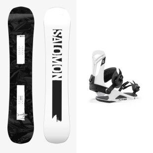 Pack snowboard Salomon CRAFT + fix : Couleur - Black/White, Taille des skis - 157 Wide