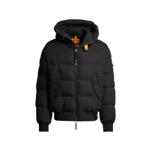 Parajumpers Wilmont Black: warm and modern hooded jacket for men