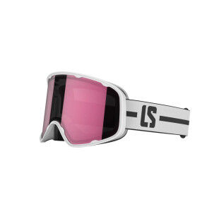 Loubsol LS3 Essential White/Black Ski Goggles – Pink Photochromic Lens Cat. 1 to 3