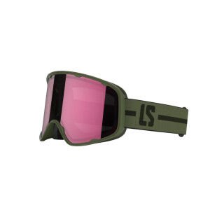 Loubsol LS3 Essentiel Kaki ski goggles – pink photochromic lens Cat. 1 to 3