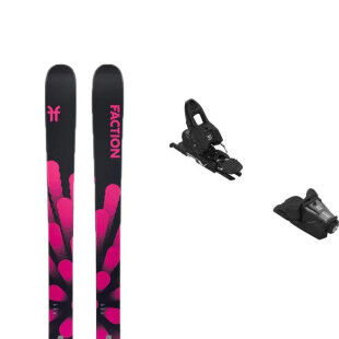 Pack of Faction STUDIO 1 Black skis + bindings : Colour - Black, Ski size - 178
