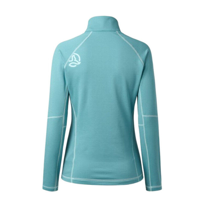 Camiseta de manga larga con media cremallera para mujer TERNUA MOMHILL - BLUE MINT