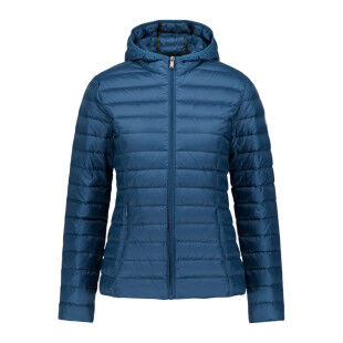 Women's JOTT CLOE hooded down jacket - BLUE JEAN