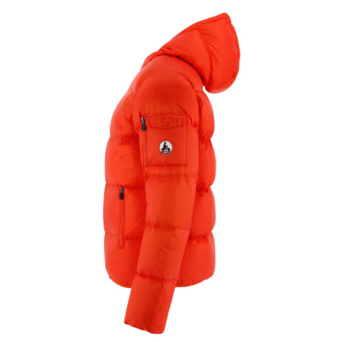 Herren-Daunenjacke mit Kapuze für extreme Kälte JOTT JAVA – DARK ORANGE
