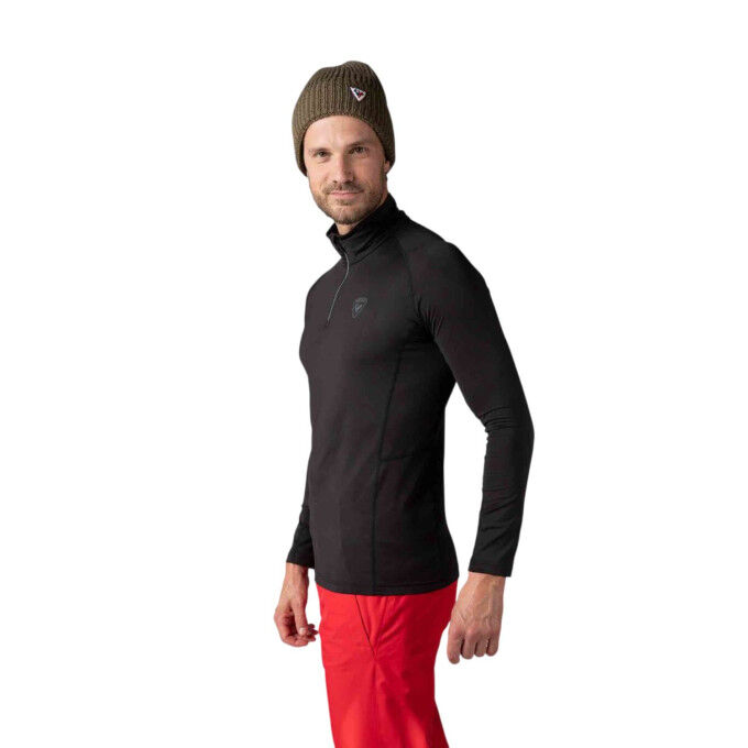 ROSSIGNOL Classic Men's Half-Zip Base Layer - Black
