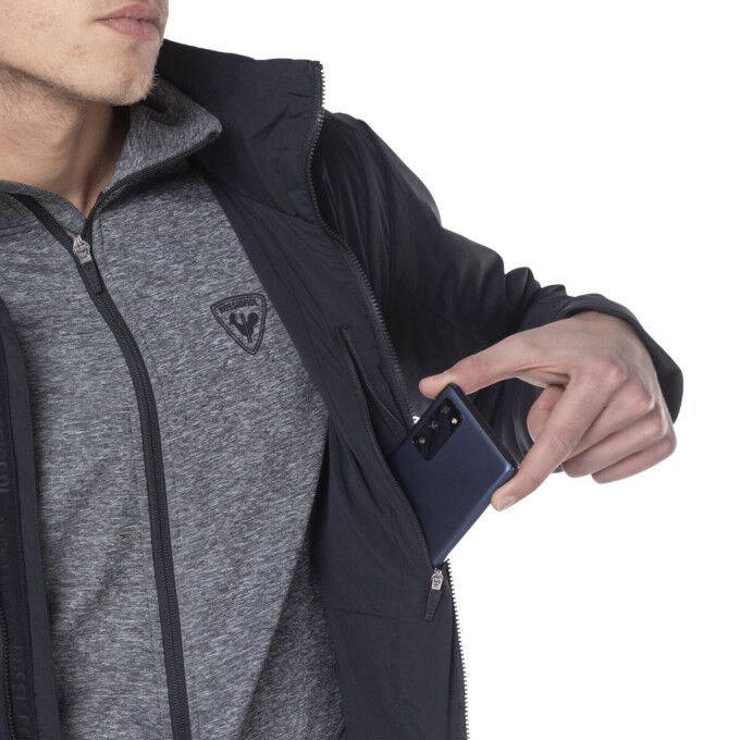 Rossignol Opside Black Men's Jacket: lightweight warmth and freedom of movement