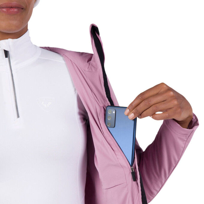 ROSSIGNOL Opside Women's Hooded Jacket - MOONLITE MAUVE