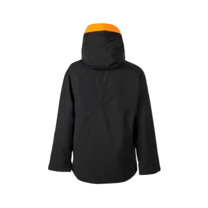 Junior WATTS Arrow Ski Jacket - BLACK WITH ORANGE LOGO