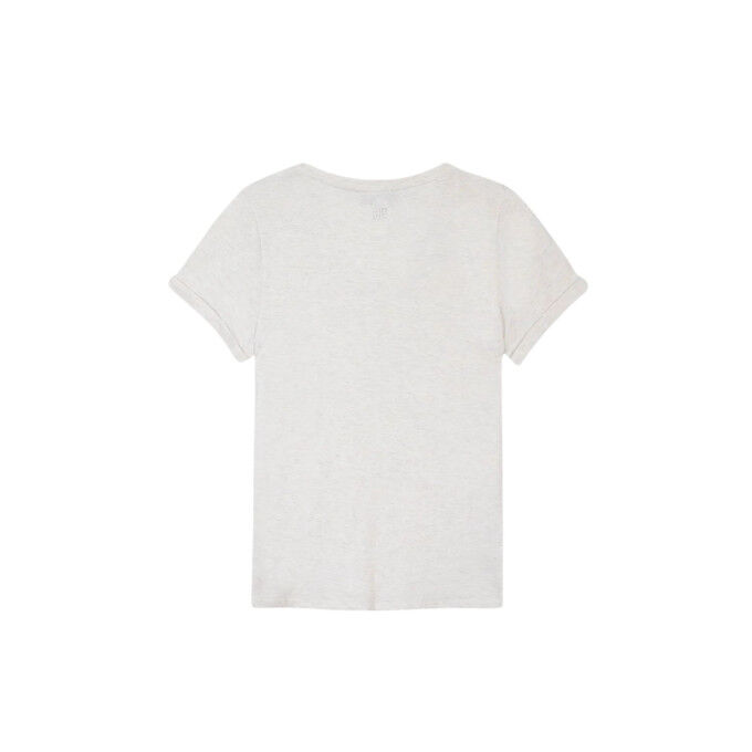 Camiseta para mujer TBS Adinatee Arctique - algodón orgánico y detalles de lurex