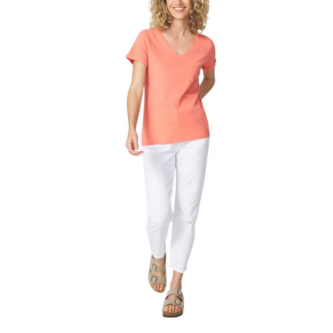 Camiseta de mujer de algodón orgánico TBS Adinatee: elegancia y comodidad para el día a día.