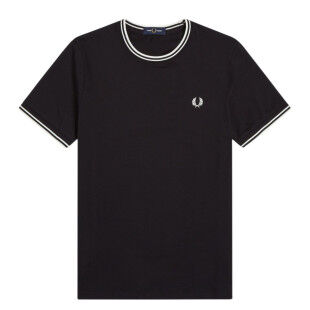 FRED PERRY double-ribbed T-shirt - Black