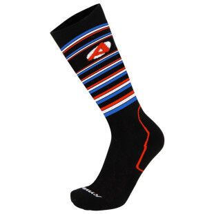 RYWAN SKITEAM 3 knee socks - BLACK/BLUE/WHITE/RED