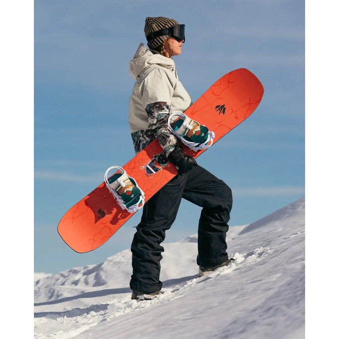 Jones Women's Rally Cat Snowboard + Women's Bindings Package