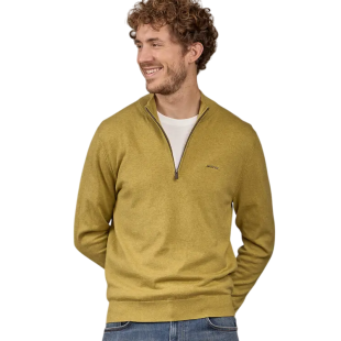 Grüner Pullover mit Stehkragen MISE AU GREEN – Baumwolle & Kaschmir
