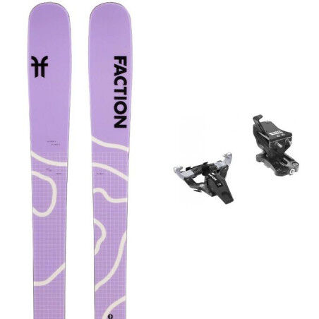Faction AGENT 1 Purple ski pack + bindings : Colour - Purple, Ski size - 162