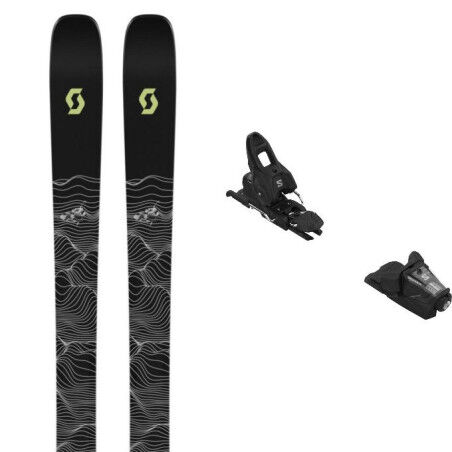 Set da ski Scott SEA 88 + attacchi : Colore - Nero/Giallo, Dimensioni dello sci - 182