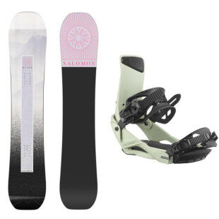 Snowboard-Paket Salomon BLISS + Bindung : Farbe - Schwarz/Pink, Größe der Skier - 155