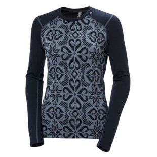 Haut thermique Femme HELLY HANSEN LIFA® Merino Midweight Graphic Crew