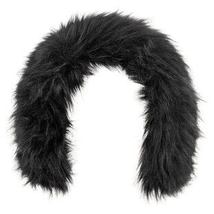 Bande fausse fourrure femme Poivre Blanc | Accessoire veste chic
