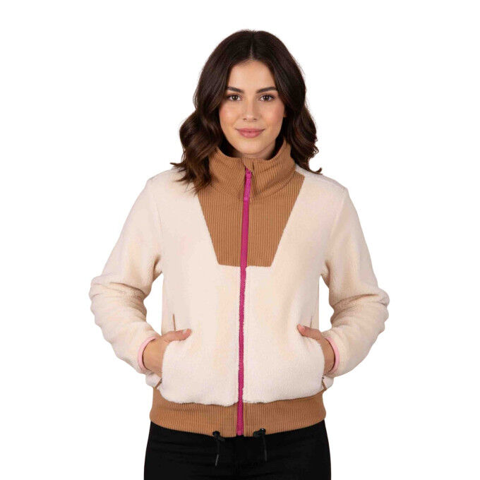 Veste polaire Femme Degre7 Yerba - Beige : chaleur et style pour l’hiver