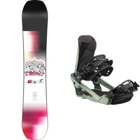 Pack snowboard Nitro TEAM PRO MARCUS KLEVELAND + fix : Taille des skis - 159
