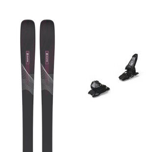 Set da sci Salomon N STANCE W 84 Nero/Bordeau + attacchi : Colore - NERO/BORDEAU, Dimensioni dello sci - 175