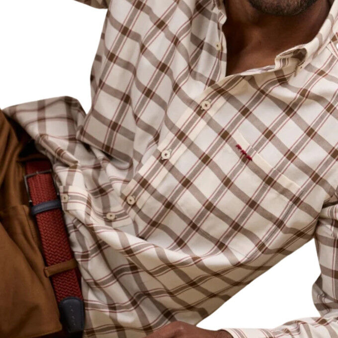 Camisa de hombre Mise Au Green Cupola Terracotta: elegancia a cuadros