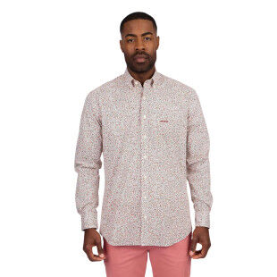 Chemise Homme Mise Au Green Cabala Blanche - élégance florale et confort