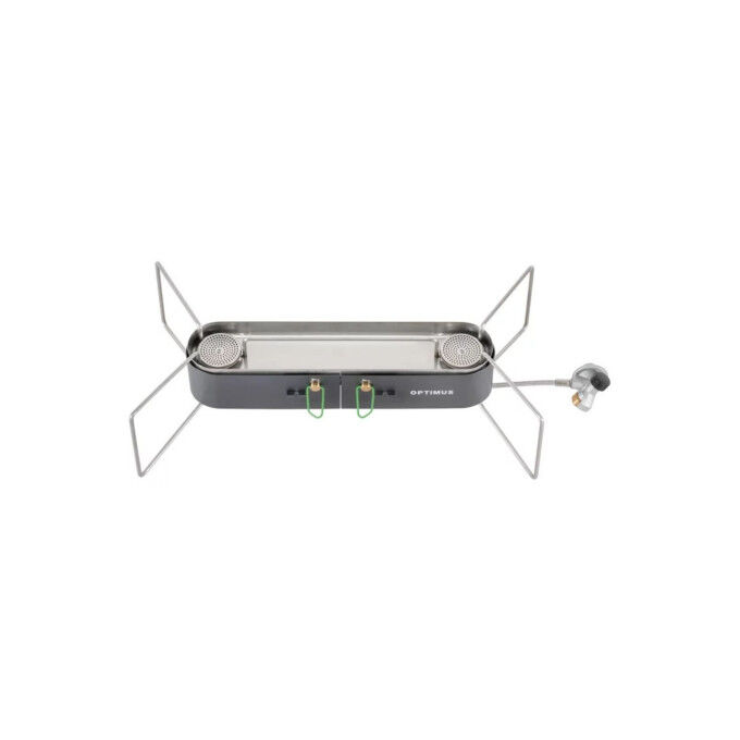 Optimus Gemini II: hornillo de gas de doble quemador para cocinar al aire libre