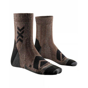 X-SOCKS Hike Discover Merino Ankle Socks - BROWN/BLACK