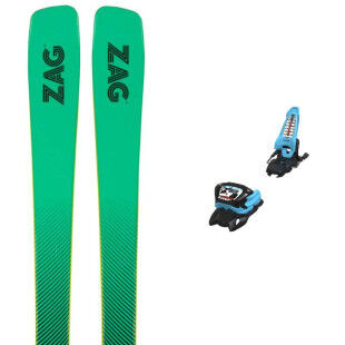 Pack de esquís Zag MATA 90 + fijaciones : Color - verde, Talla de esquí - 173