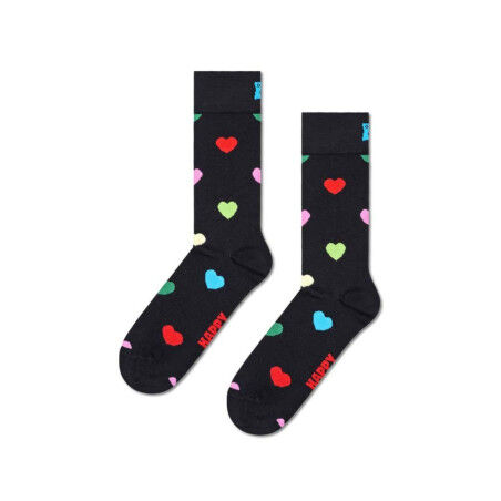 Happy Socks Heart Sock Black: love and style at your feet