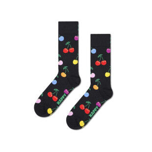 Happy Socks Cherry Black: fruchtige Socken mit Charakter