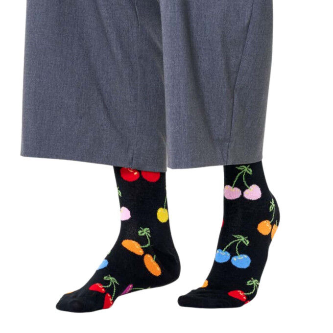 Happy Socks Cherry Black: fruchtige Socken mit Charakter