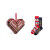 Happy Socks Gingerbread Heart 2-Pack Gift Set: Festive spirit at your feet