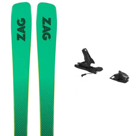 Set da ski Zag MATA 90 + attacchi : Colore - verde, Dimensioni dello sci - 178