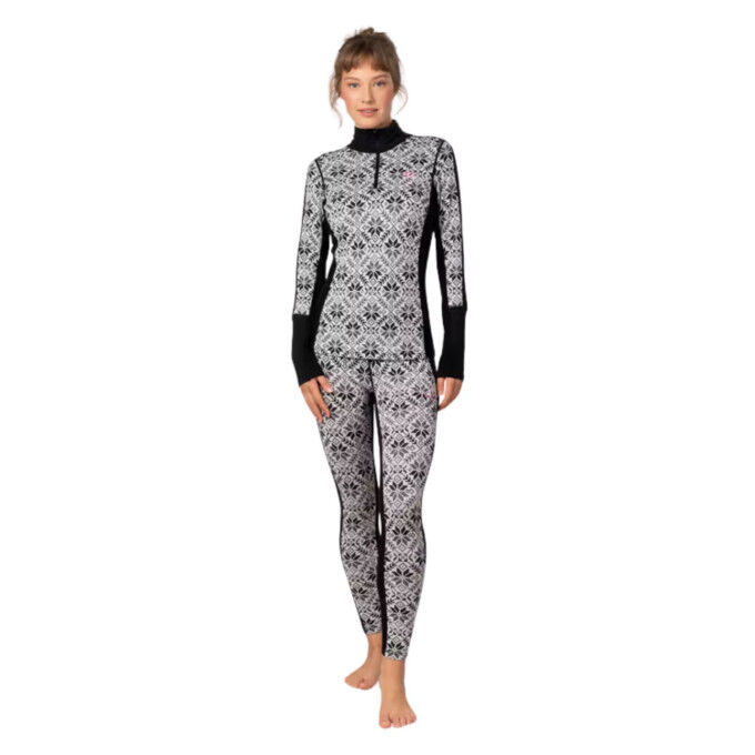 Intimo tecnico da donna Kari Traa Anna 1/2 Zip - Comfort e calore naturale