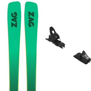 Skiset Zag MATA 90 + Bindung : Farbe - grün, Größe der Skier - 168