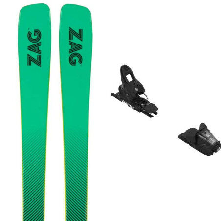 Zag MATA 90 ski pack + bindings : Colour - green, Ski size - 168