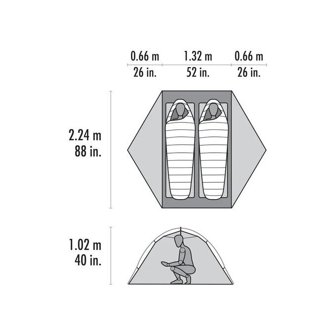 Tente MSR Hubba Hubba HD 2P – Légère, spacieuse et résistante