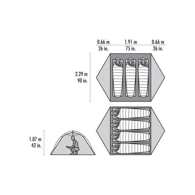 Tente MSR Hubba Hubba HD 3P – Légère, spacieuse et robuste