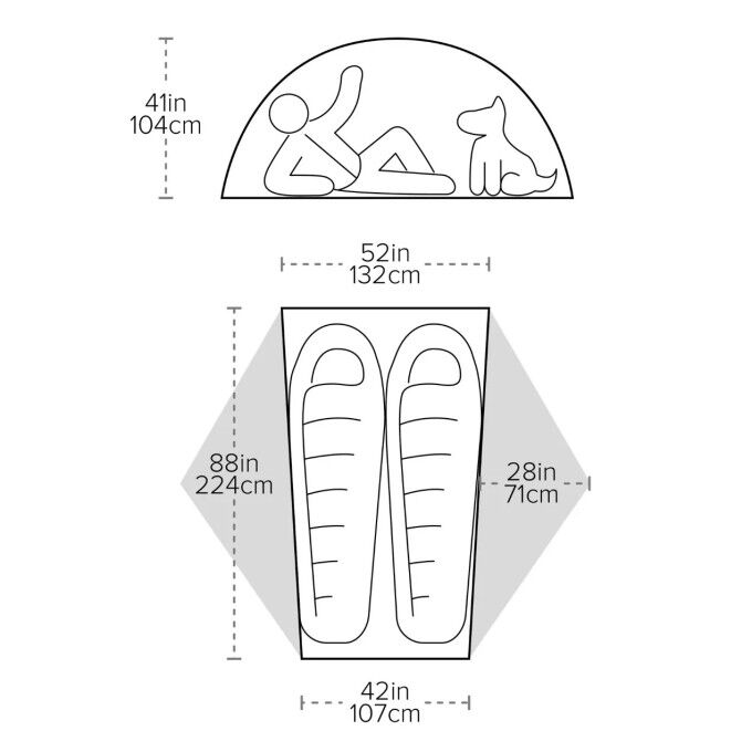 Tenda Big Agnes Copper Spur UL2 - Tenda ultraleggera per 2 persone