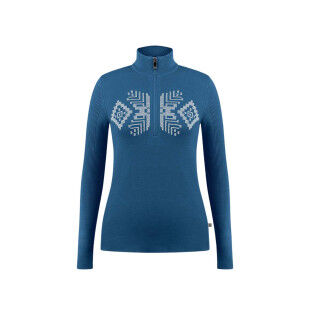 Adèle Women's White Pepper Sweater: elegance and technical comfort